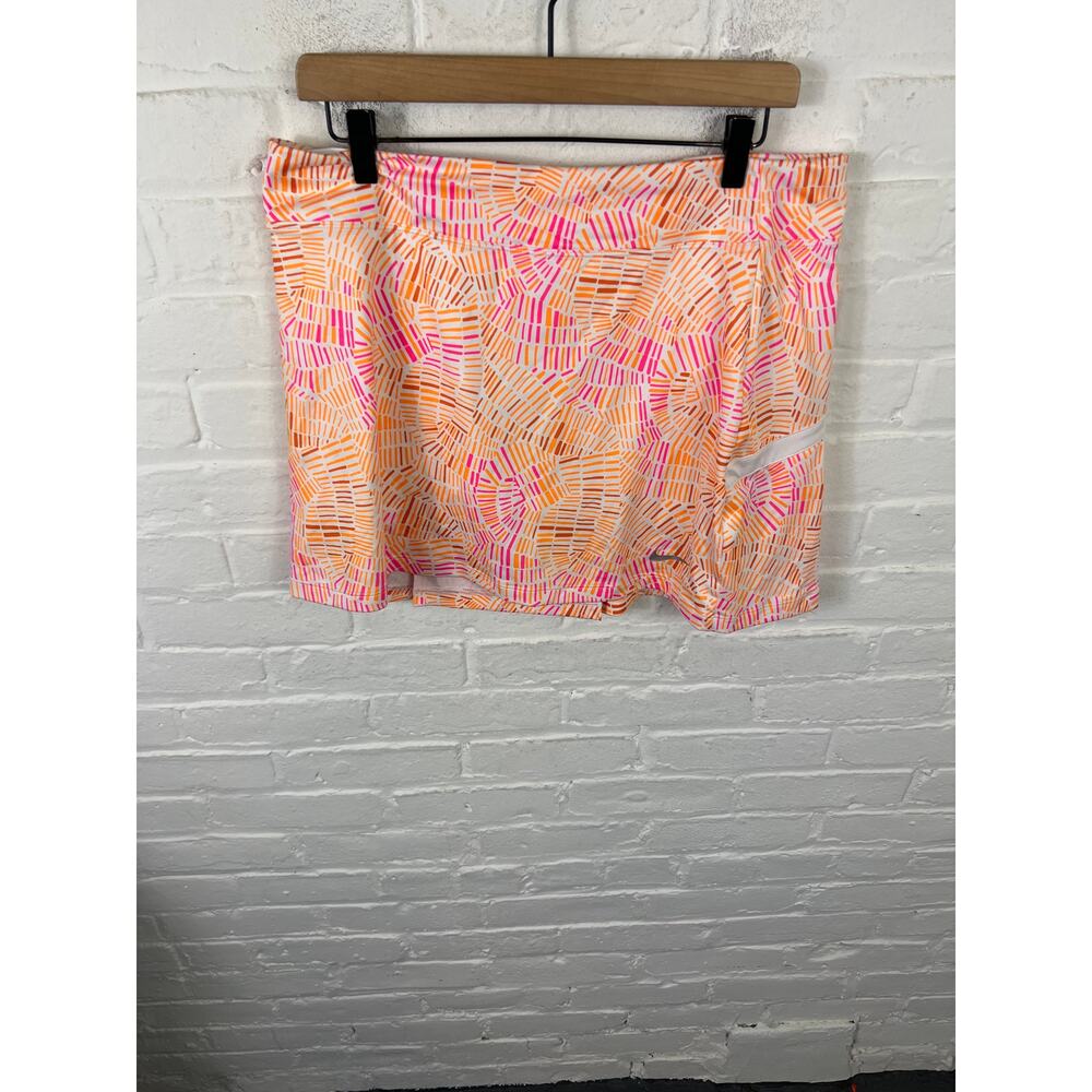 Nike Women's Bogalicious Print Golf Skorts Stretchy Pink Orange Size Large